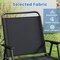 4-Piece Foldable Outdoor Patio Conversation Set Black Fabric & Metal with SPC Coffee Table
